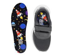 FLAT SOCKS Calcetines invisibles para niños, forro sin calcetines, sin deslizamiento, sin olor, lavable para zapatos descalzos, Espacio exterior, Free Size