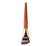 Flat Top Makeup Brush - Black Wood Handle, Professional Cream Foundation Brush, Face Makeup Tool, Dense Synthetic Bristles, Precise Contour Application | Liquid Foundation, Cream, Powder, Conto