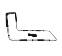 Flat Tube Bed Rails Assembly Free Guardrail with 5-Level Height Adjustment, 50cm Wide Armrest Storage Bag