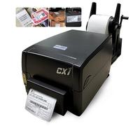 flatpincololee Impresora térmica de Etiquetas FX3305 con Corte, Ancho de impresión 25-118 mm, resolución de 300 PPP, para Papel térmico, Papel Revestido, Etiquetas para Mascotas y Cuidado