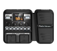 Flatsons KMF-1 - Pedal de guitarra multiefectos, procesador de efectos de guitarra eléctrica de 18 amperios/cabina con 77 efectos, 42 ritmos de tambor, entrada auxiliar, pedal de distorsión de