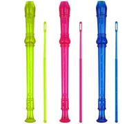 Flauta 8 Agujeros ABS Clarinete Estilo Alemán Flauta Treble Flauta Llave C con Tabla de Dedos Instrucciones Transparente Paquete de 3