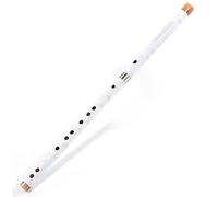 Flauta Bambú Flauta China Dizi De Bambú Blanco/negro Estilo De Dos Secciones Fácil De Llevar Flauta Musical De Viaje Llave De C/D/E/F/G(White,E)