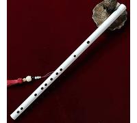 Flauta blanca, una flauta de bambú Accesorios de interpretación para principiantes Instrumento musical de estilo antiguo Fife(Color:F)