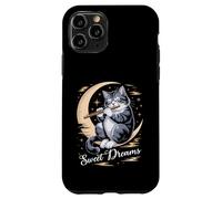 Flauta Cat Moon Dreams Flautista Flautista Gatito Flautista Carcasa para iPhone 11 Pro