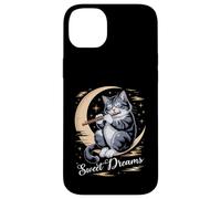Flauta Cat Moon Dreams Flautista Flautista Gatito Flautista Carcasa para iPhone 14 Plus