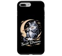 Flauta Cat Moon Dreams Flautista Flautista Gatito Flautista Carcasa para iPhone 7 Plus/8 Plus