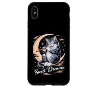 Flauta Cat Moon Dreams Flautista Flautista Gatito Flautista Carcasa para iPhone XS MAX