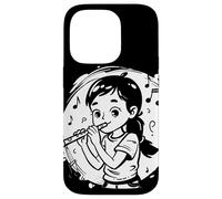 Flauta Chica Cartoon Look Flautista Orquesta Carcasa para iPhone 14 Pro