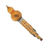 Flauta china bambú Hulusi principiante adulto doble tono instrumentos musicales tradicionales C Key/B Flat Hulusi con estuche profesional(Bb Tone)