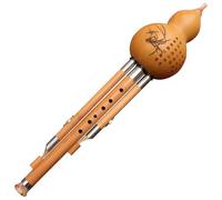 Flauta china de bambú Hulusi principiante adulto doble tono instrumentos musicales tradicionales C Key/B Flat Hulusi con estuche profesional(C Key)