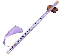 Flauta China Flautas de viento de madera clásica Flauta de bambú instrumento musical chino tradicional dizi transversal flauta for principiante (Color : Purple)
