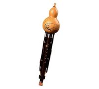 Flauta china hecha a mano Flauta de calabaza， Flauta Hulusi de rendimiento profesional, instrumento musical tradicional chino de calabaza Hulusi con accesorios(D key)