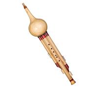 Flauta china hecha a mano Flauta de calabaza， Flauta Hulusi hecha a mano de 7 agujeros, instrumento de viento de madera chino for principiantes, flauta Hulusi de cucurbitáceas profesional(F key)
