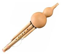 Flauta china hecha a mano Flauta de calabaza， Flauta Hulusi hecha a mano, flauta Hulusi de cucurbitáceas, instrumento de viento de madera tradicional chino for estudiantes(G key)