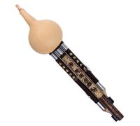 Flauta china hecha a mano Flauta de calabaza， Flauta Hulusi, instrumento tradicional chino nacional de calabaza de vientre simple natural Hulusi(Minor D)