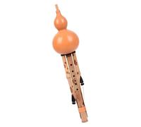 Flauta china hecha a mano Flauta de calabaza， Flauta Hulusi Tipo de rendimiento Instrumento nacional Hulusi Adecuado for adultos principiantes y profesionales(D key)