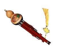 Flauta china hecha a mano Hulusi C Key Cucurbit, flauta de calabaza tradicional china para principiantes, amantes de la música, instrumento de calabaza