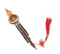 Flauta china Hulusi C con llave, flauta de cucurbitáceas profesional, flauta de calabaza tradicional para principiantes, flauta Hulusi con caja y cuerda china