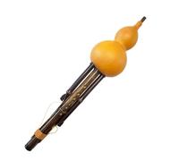 Flauta china Hulusi C Key, flauta de cucurbitáceas profesional, flauta de calabaza hecha a mano china para principiantes, Musical de calabaza con estuche