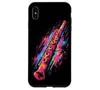 Flauta Color Streetart Flautista Carcasa para iPhone XS Max