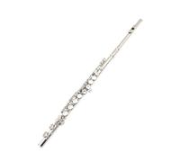 Flauta Con Llave E Flauta Plateada, Melodía De 16 Agujeros Flauta Con Llave C Universal Niquelada Para Examen De Principiantes (Color : 150S silver plated flute)