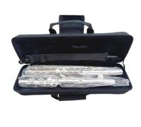 Flauta De Agujero Cerrado Flauta Plateada 16 Agujeros Llave C Cerrada Cuproníquel Flauta Plateada Instrumentos Transversales Con Llave E(Cloth box)