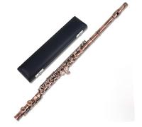 Flauta De Agujero Cerrado Instrumento De Flauta Con Llave C De 16 Agujeros Con Estuche Mochila Accesorios Para Flauta Piezas De Viento De Madera(Red Antique)