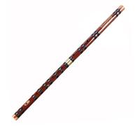 flauta de bambú amargo natural, Flauta de bambú de dos secciones, de latón y un solo inserto, con teclas en Do/Re/Mi/Fa/Sol, instrumento for principiantes con funda de terciopelo.(C)