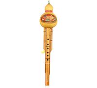 Flauta de bambú Flauta china hecha a mano Hulusi, flauta de bambú marrón, calabaza de bambú púrpura Natural, seda, instrumentos musicales profesionales, flauta para principiantes