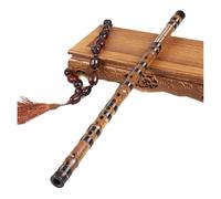 flauta de bambú Flauta De Bambú De 6 Agujeros Para Los Dedos Una Sección Flauta De Concierto Instrumento Musical Chino Hecho A Mano Bambú Dizi(G KEY minor)