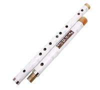 flauta de bambú Flauta De Bambú Profesional Transversal Bambu Flauta Instrumento Musical De Viento De Madera Dizi 3 Colores Buena Voz Panflauta(White flute)
