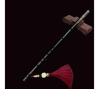 Flauta De Bambú Flauta Principiante Flauta Negra Refinada Flauta De Bambú De Estilo Antiguo Instrumento De Autoestudio Introducción(Flute,C)