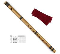 Flauta de bambú hecha a mano instrumento de viento madera con 3 especificaciones opcionales Principiantes Flauta Bambú(Brwon 6 Hong)