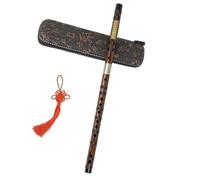 flauta de bambú Hecho De 8 Años De Bambú Amargo Secado Al Aire Flauta De Bambú Instrumentos Musicales Tradicionales Chinos Transversales (Color : Key C)