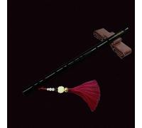 Flauta de bambú para principiantes, refinada, negra, estilo antiguo, flauta de bambú, instrumento de autoaprendizaje, introducción (flauta arriba, F)