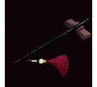 Flauta de bambú para principiantes, refinada, negra, estilo antiguo, flauta de bambú, instrumento de autoaprendizaje, introducción (flauta, F)