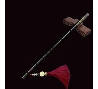 Flauta de bambú para principiantes, refinada, negra, estilo antiguo, flauta de bambú, instrumento de autoaprendizaje, introducción (flauta, E)