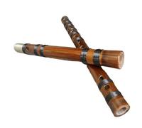 Flauta De Bambú Para Principiantes Segunda Sección De Cobre De Doble Conexión De Flauta De Bambú De Hueso Rojo De Cobre Primera Flauta De Aprendizaje Para Jóvenes(G Key)