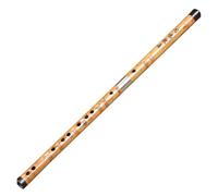 Flauta de bambú profesional Flauta de bambú de 10 agujeros flauta de dos secciones estampado en caliente flauta Dizi de madera para principiantes y amantes de la música(E Key)