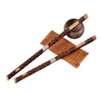 Flauta De Bambú Profesional Flauta De Bambú Instrumentos Musicales Profesionales C/D/E/F/G Llave Doble Enchufe Flaut Flauta De Bambú Tradicional Amante De La Música(C)