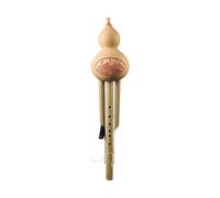 Flauta De Calabaza Boquilla Desmontada Color Original Hulusi CB Key Instrumento Para Principiantes Adultos Con Caja(Bb major)