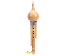 Flauta De Calabaza CGFB Llave Plana Pulida Para Principiantes Que Juegan Con Un Solo Vientre Hulusi Resistente Y Duradero(F major)