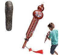 Flauta de calabaza china, flauta tradicional de calabaza Hulusi | Hulusi chino tradicional hecho a mano, herramienta educativa musical con sonido cálido y suave para entusiastas, niños, profes