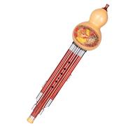 Flauta de calabaza china Hulusi principiante adulto doble tono instrumentos musicales tradicionales C Key/B Flat Hulusi con estuche profesional(B Flat)