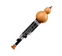 Flauta De Calabaza Con Incrustaciones De Agujeros De Ébano, Instrumento Musical Étnico De Grado De Rendimiento, Flauta De Calabaza Con Estuche De Almacenamiento Hulusi Profesional (Color : F key)