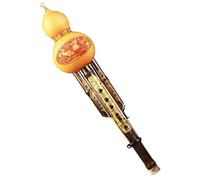 Flauta De Calabaza De Bambú Natural De Doble Tono De Siete Agujeros, Instrumento De Viento Étnico Para Estudiantes Y Adultos Con Llave C/B Plana Hulusi Profesional (Color : C key)