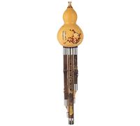 Flauta De Calabaza De Tubo De Tres Tonos Puesta En Escena Instrumento Musical Calabaza Seda C Tono Abajo B Tono Calabaza Seda Instrumentos De Viento Étnicos De Estudio Regalo (Color : Brown_F-key)