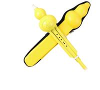 Flauta De Calabaza Instrumento De Flauta Hulusi CD Key Bb Resistente A Caídas Para Principiantes Amigable(Yellow in D minor)