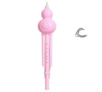 Flauta De Calabaza Instrumento Hulusi C Mayor B Bemol Profesional Resina De Siete Agujeros Para Adultos Y Principiantes(Pink in C major)